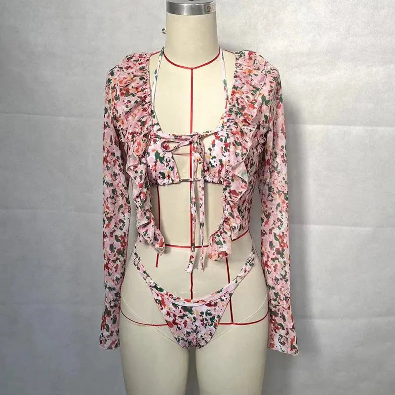 Shannon Three Piece Swimsuit for Stylish Beach Days - Love Salve